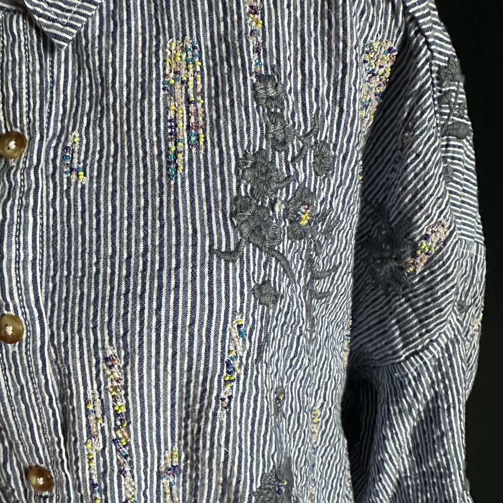 Pilcro Embroidered Button Down Shirt - Picture 8 of 9